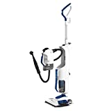 Polti Vaporetto 3 Clean_Blue Aspirador para Limpieza de Pisos con Limpiador a Vapor Portátil, 3 Productos en 1, 14 Accesorios, 3 Ajustes de Vapor, Succión Ciclónica Sin Bolsa, Blanco/Azul